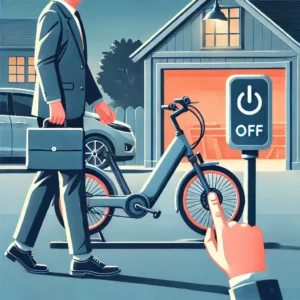 TurnOfftheE-Bike-Anillustrationshowingapersonturningoffane-bikebypressingthepowerbuttonwitht-ezgif.com-jpg-to-webp-converter Power off ebike