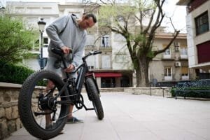 A man checking out: how do electric bikes work