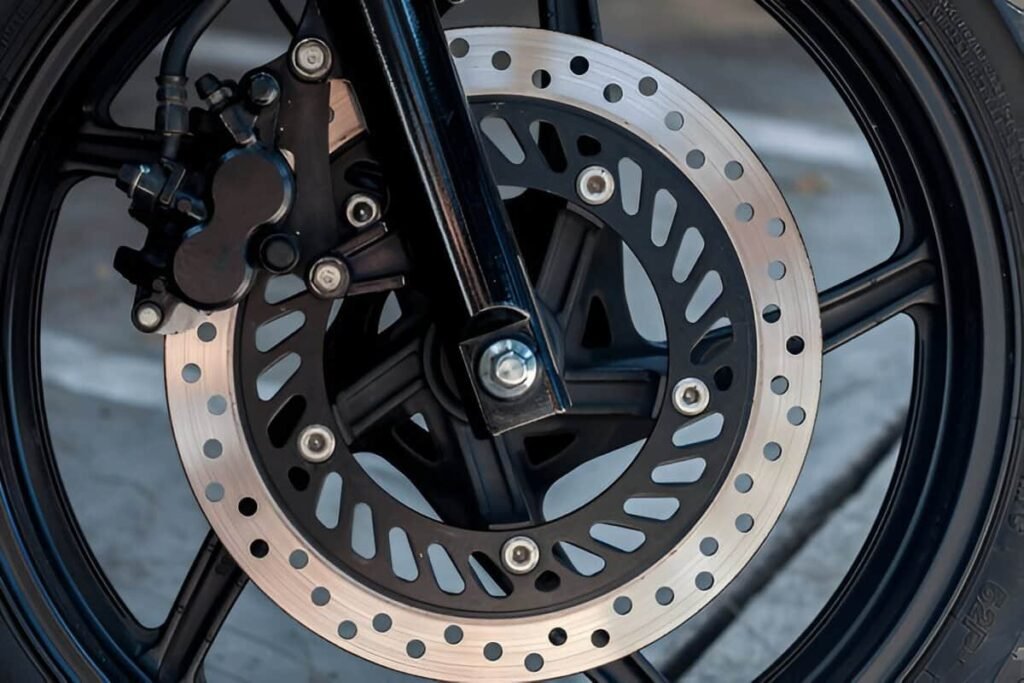 A disc brake of an electric bike